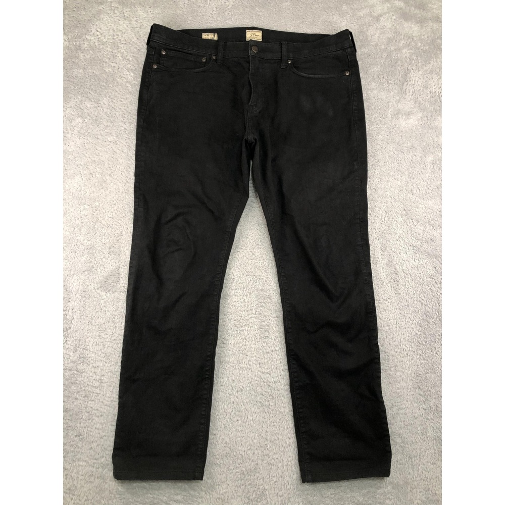 J.Crew Jeans Men 38x30 (Tag 36x32) Black 484 Stretch Slim Tapered